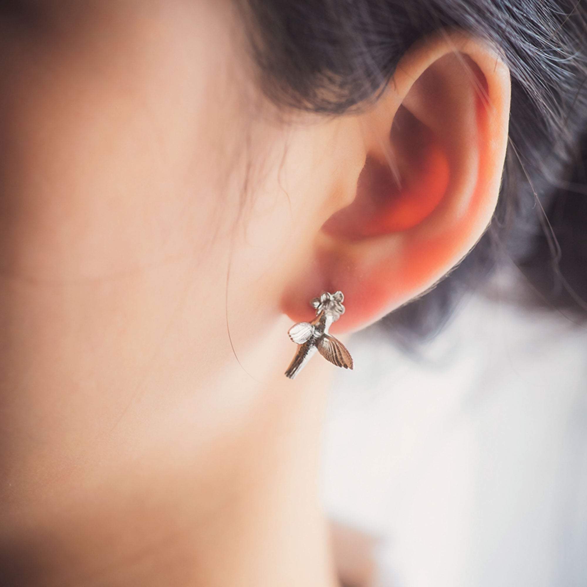 TINY HUMMINGBIRD EARRINGS