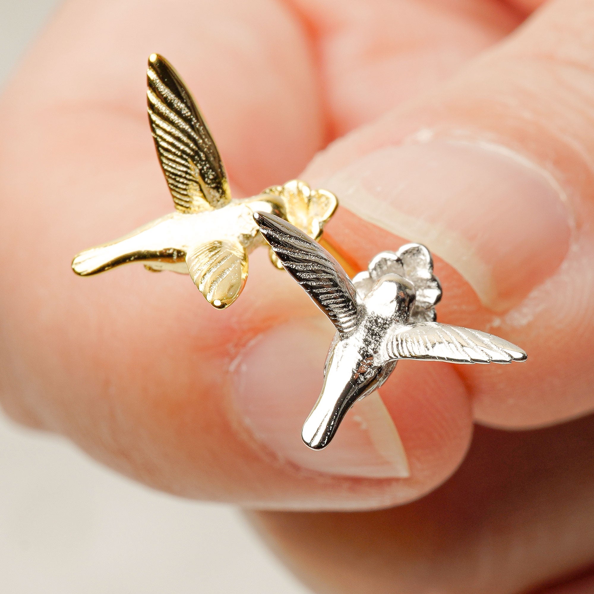 TINY HUMMINGBIRD EARRINGS