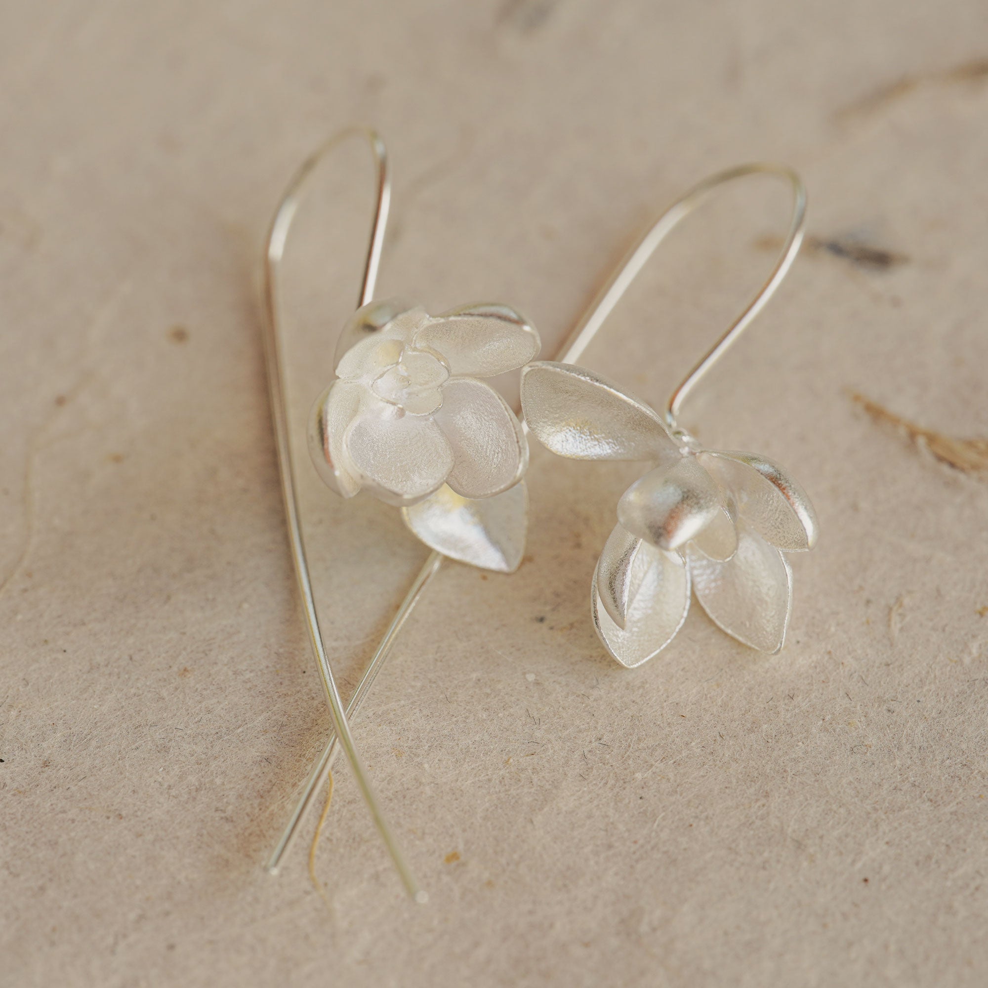 MAGNOLIA FLOWER EARRINGS