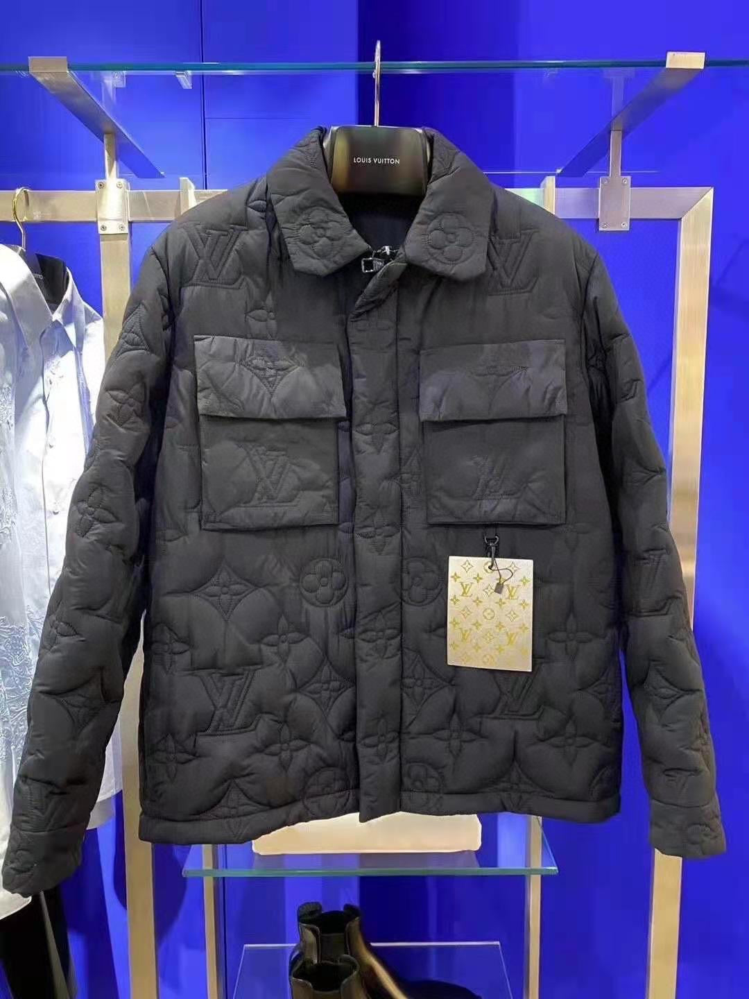 LV 25FW Monogram Padded Light Jacket Black Polyamide