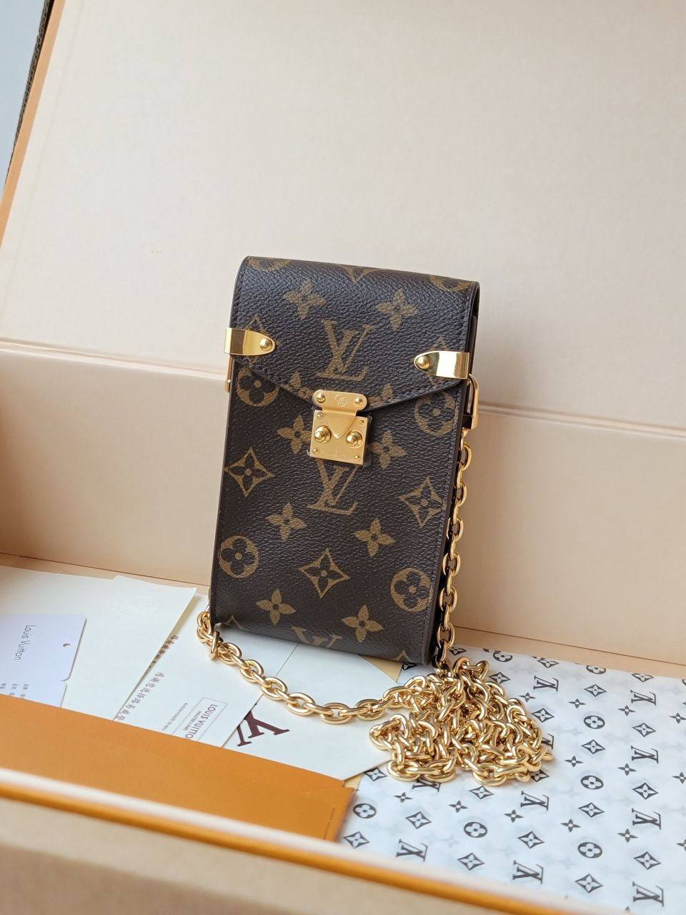 1V Monogram Phone Pouch