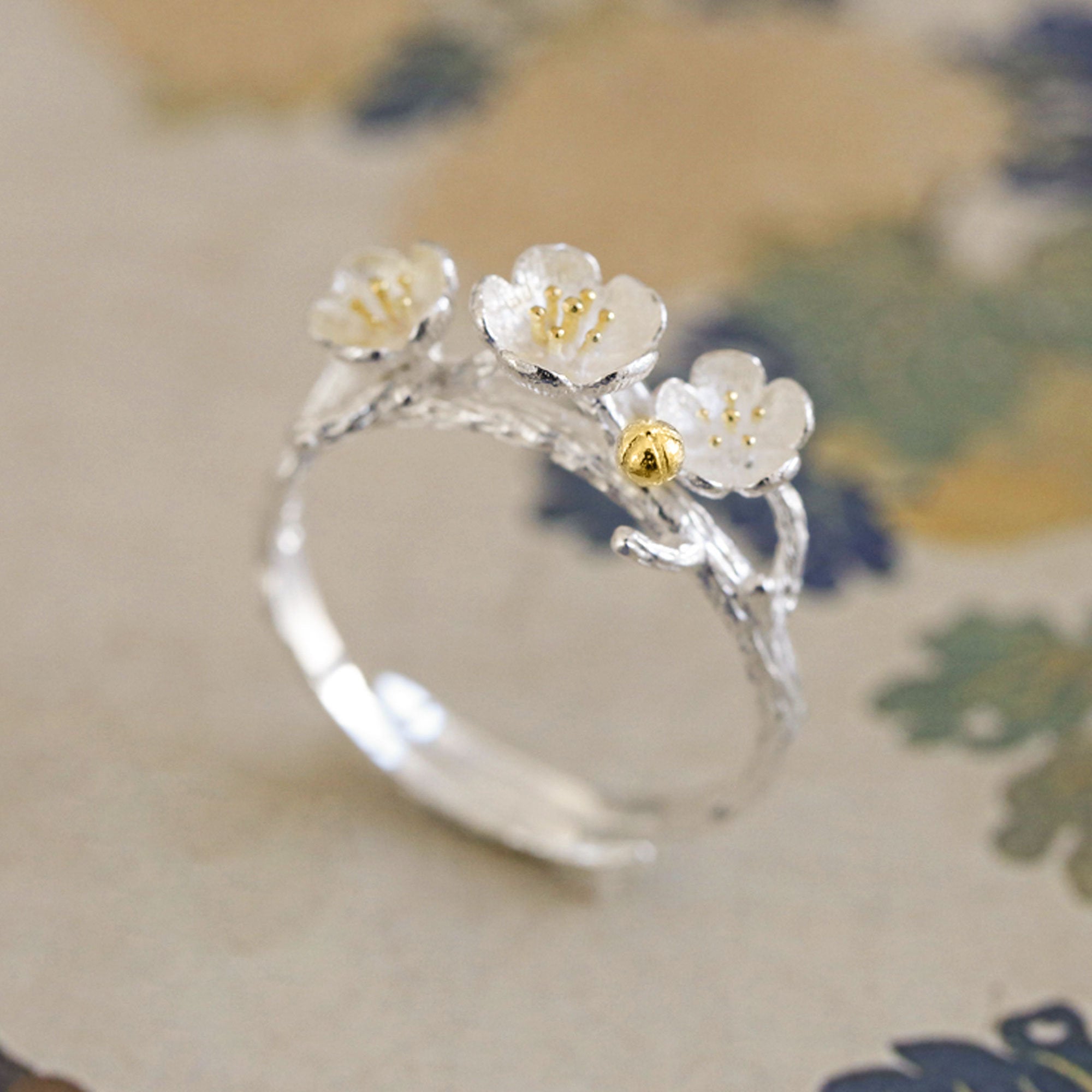 PLUM FLOWER RING