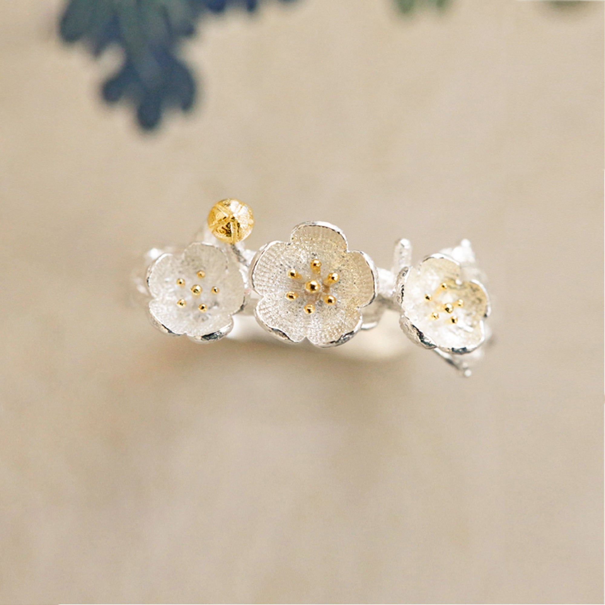 PLUM FLOWER RING