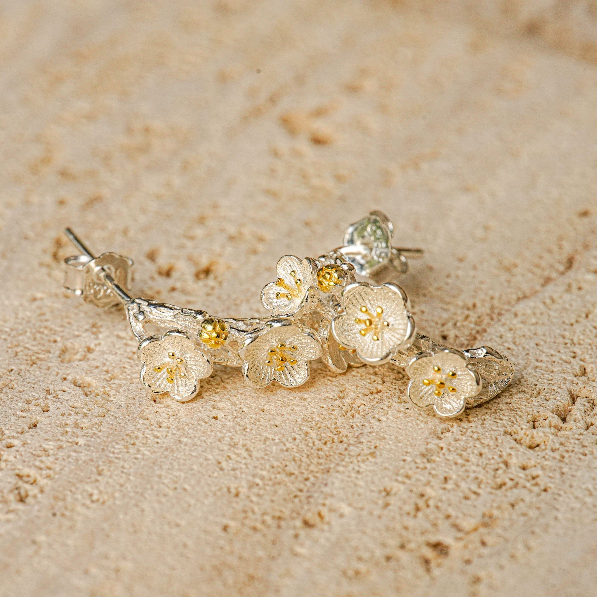 PLUM BLOSSOM FLOWER EARRINGS