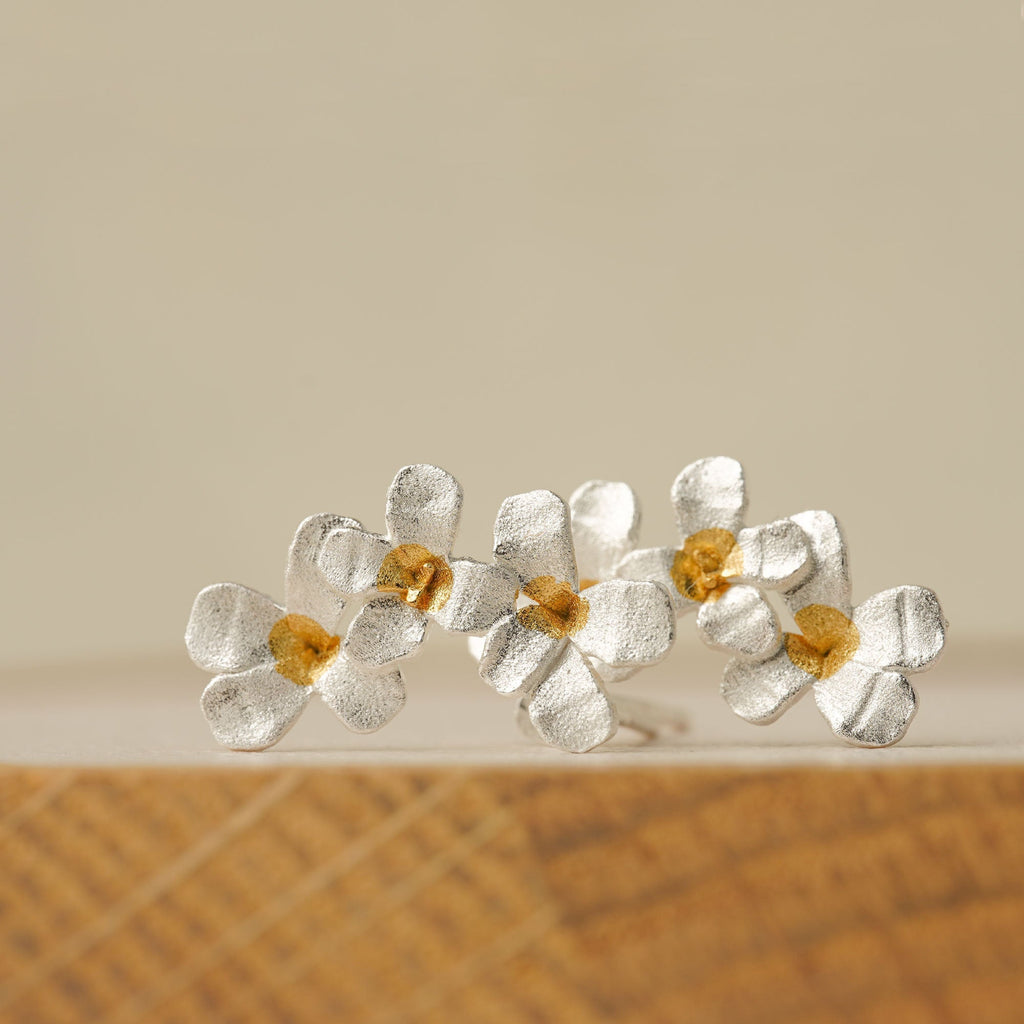 SLIVER FLOWER EARRINGS