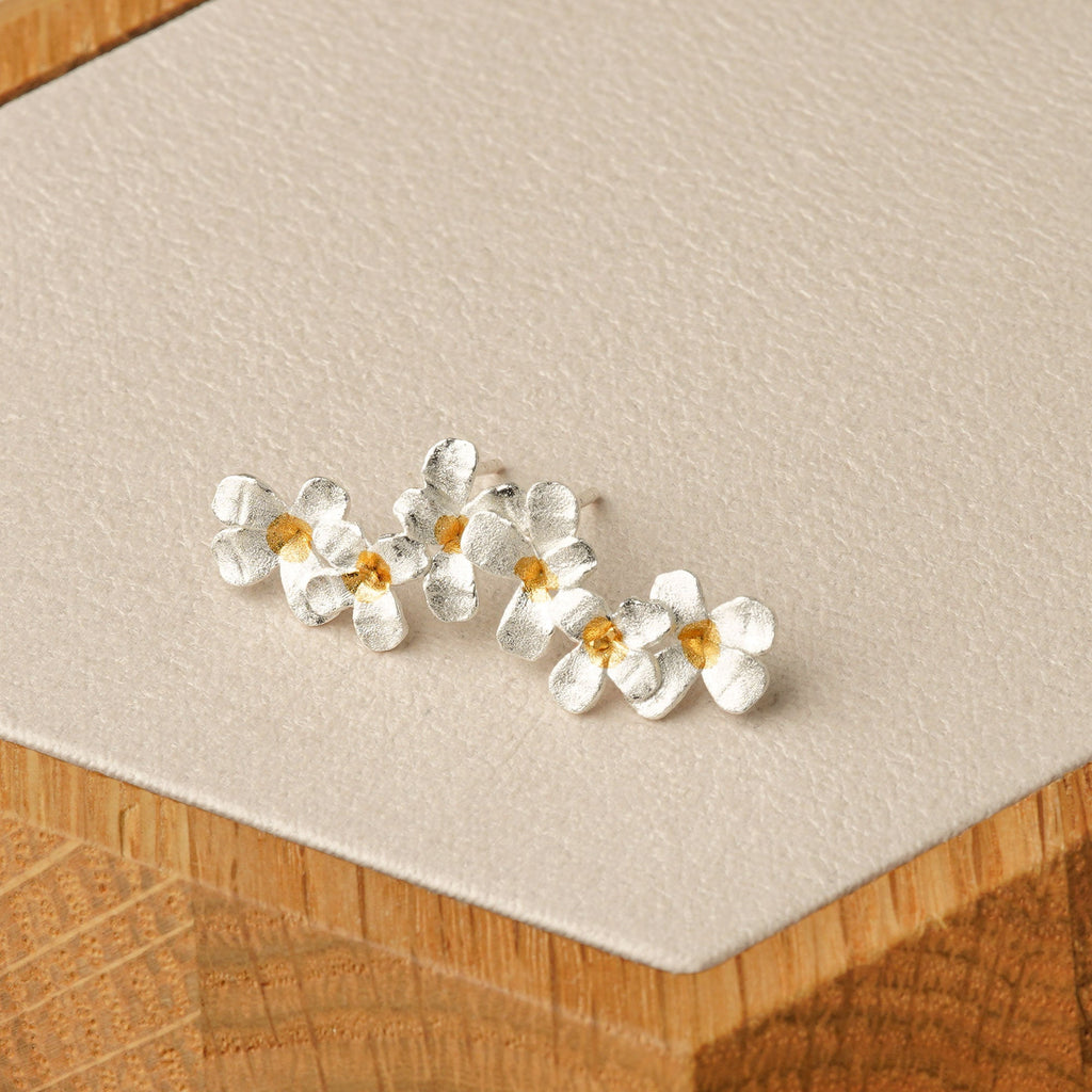 SLIVER FLOWER EARRINGS