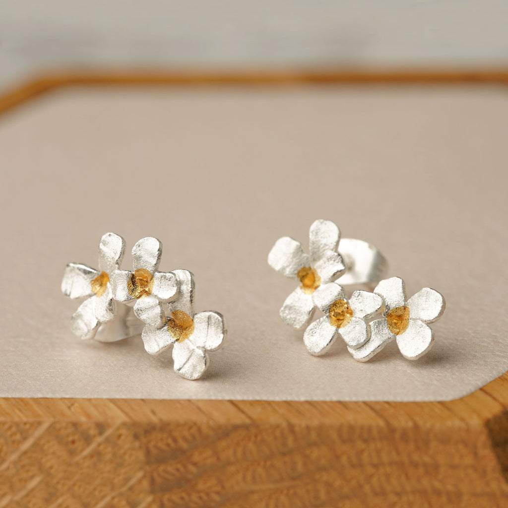 SLIVER FLOWER EARRINGS