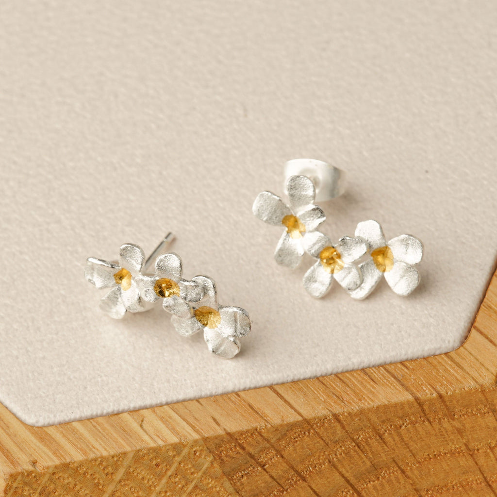 SLIVER FLOWER EARRINGS