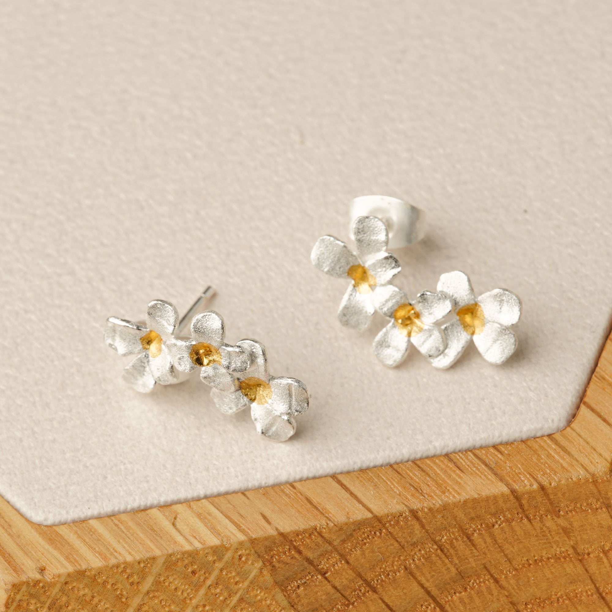SLIVER FLOWER EARRINGS