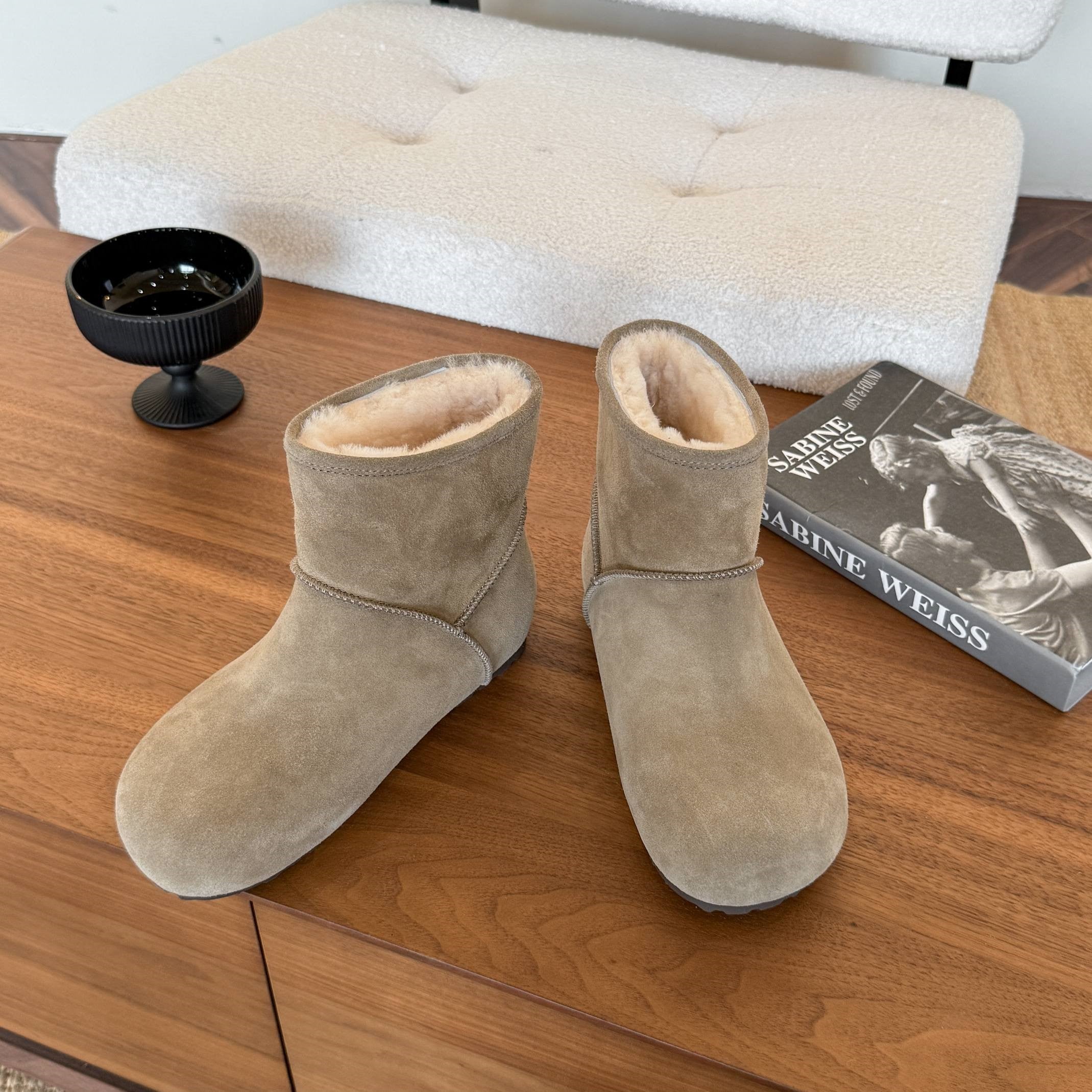 UGG Classic Women's Mini Boots Stone Clay Wool Suede 517909