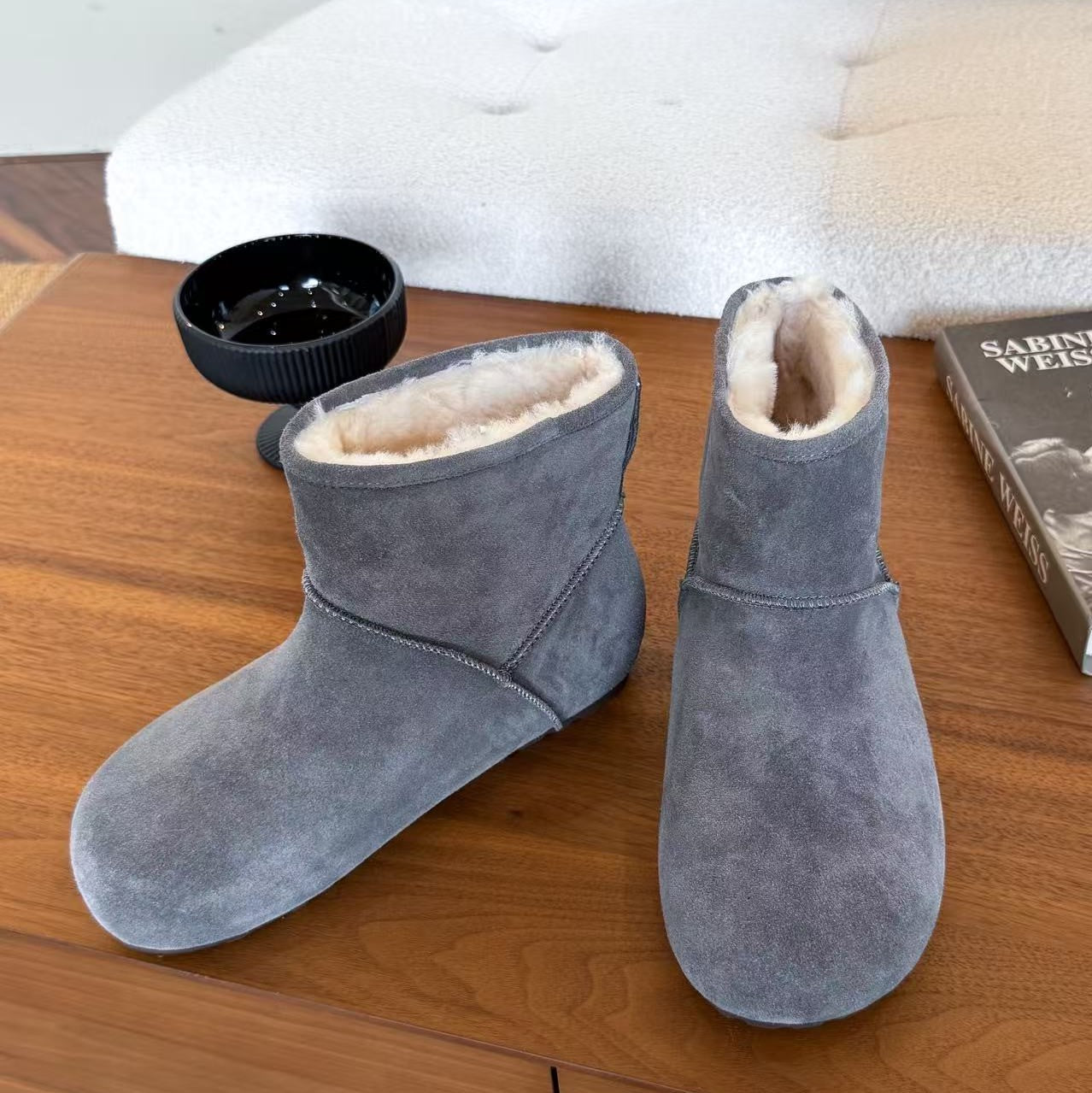 UGG Classic Women's Mini Boots Gray Wool Suede 517910