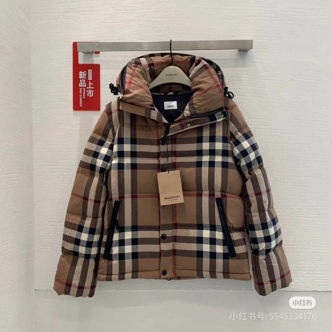 Bur 25 Down Jackets Brown Cotton 291393