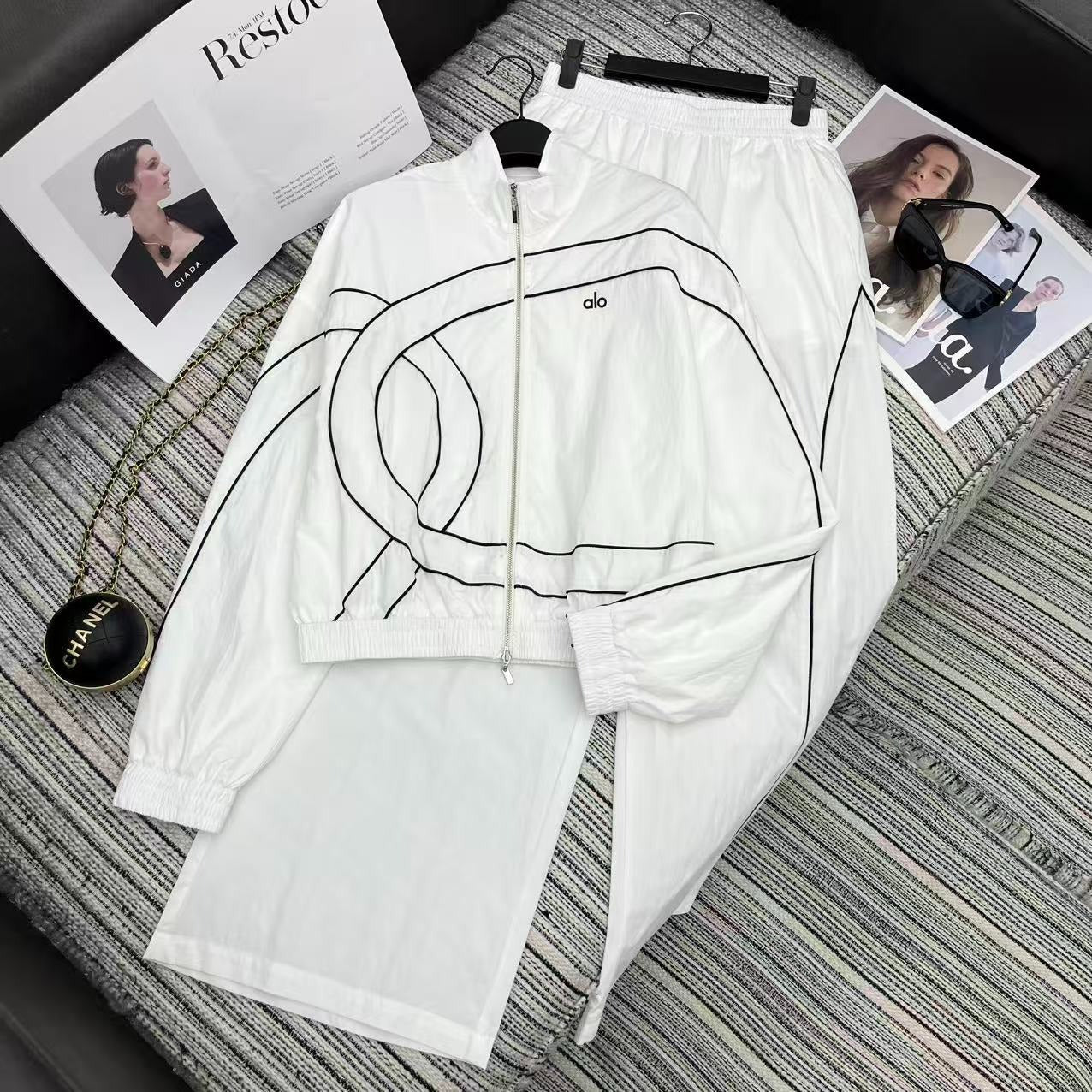 ALO JACKET &amp; STRAIGHT-LEG PANTS SET STYLE 93